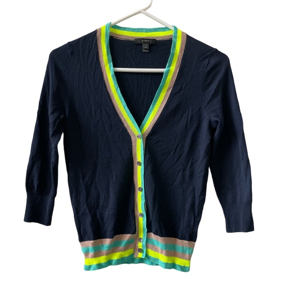 J Crew 100% Merino Wool Button Front Cardigan - Picture 4 of 8